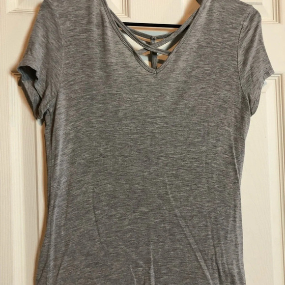 Grey women’s strappy T-Shirt Small - Picture 1 of 4